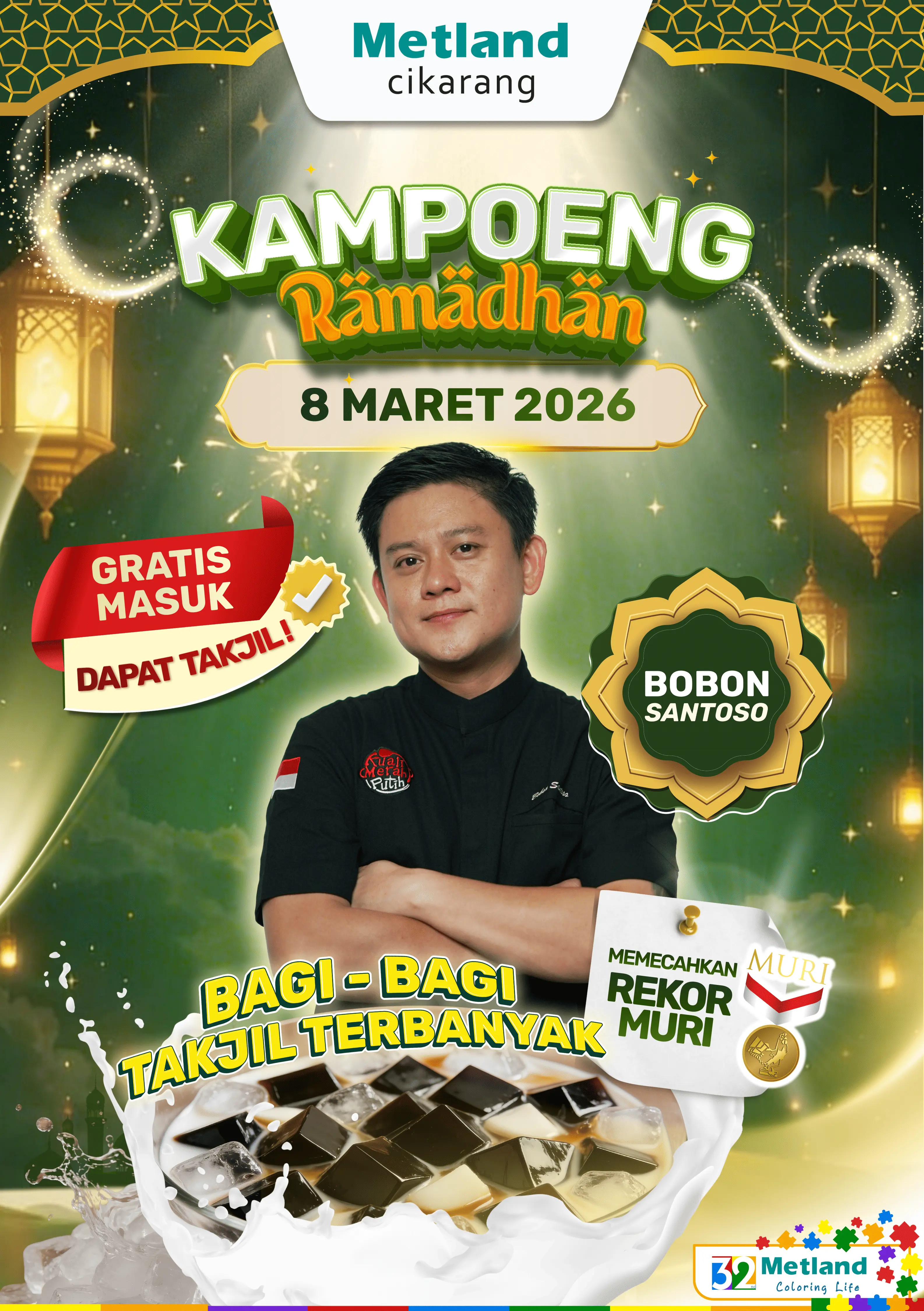 [Gambar Pasti Meriah! Bobon Santoso bakal bagi-bagi ribuan takjil di Metland Cikarang]